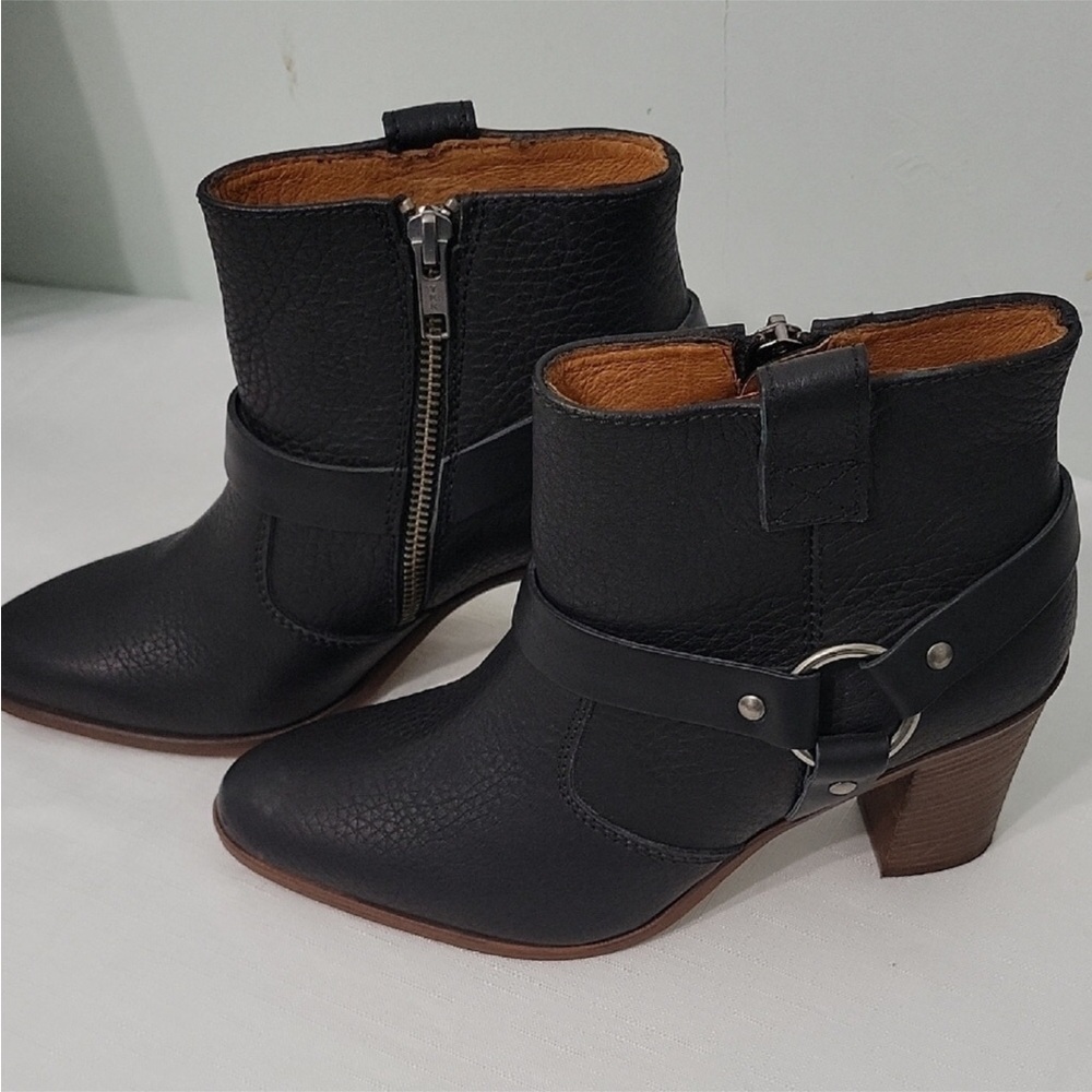 Madewell Women’s Black Leather Boho Ankle Boots Size 6 - Picture 3 of 11